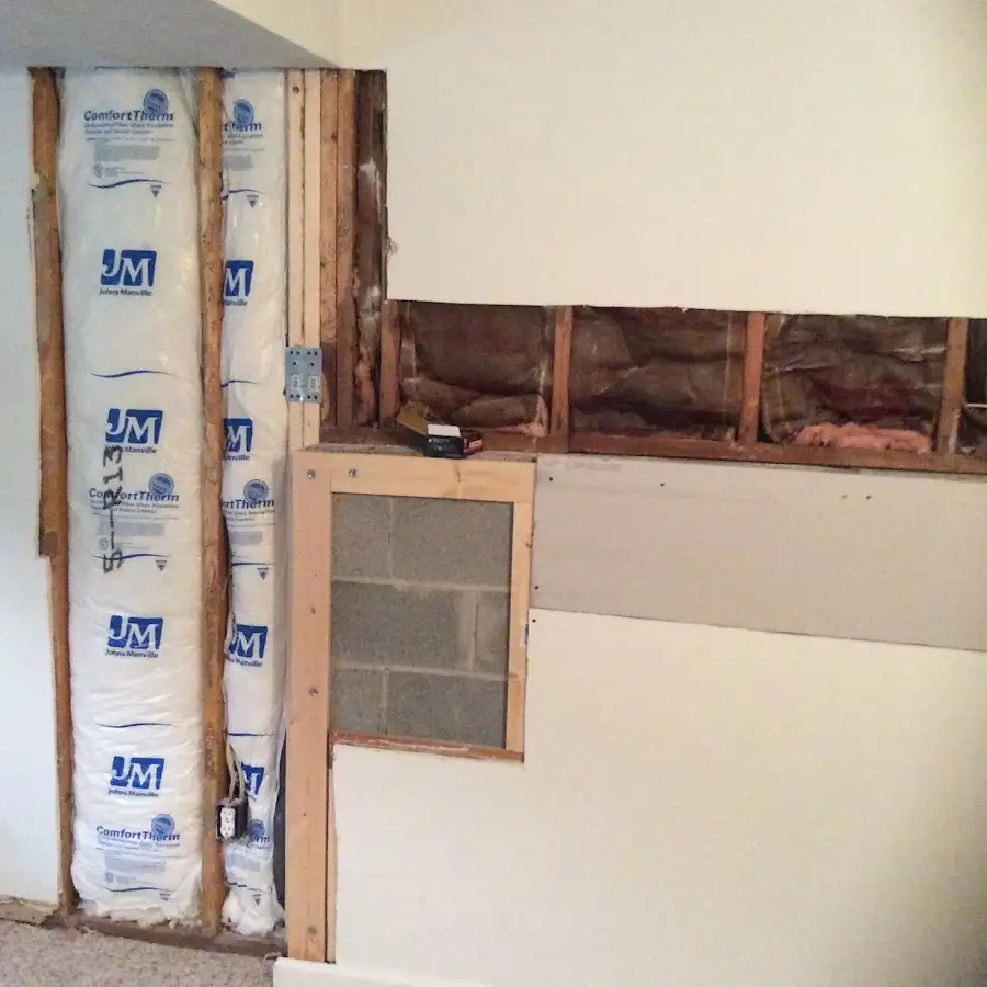 Wall insulation replacement during Contents Cleaning & Restoration in Bellingham
